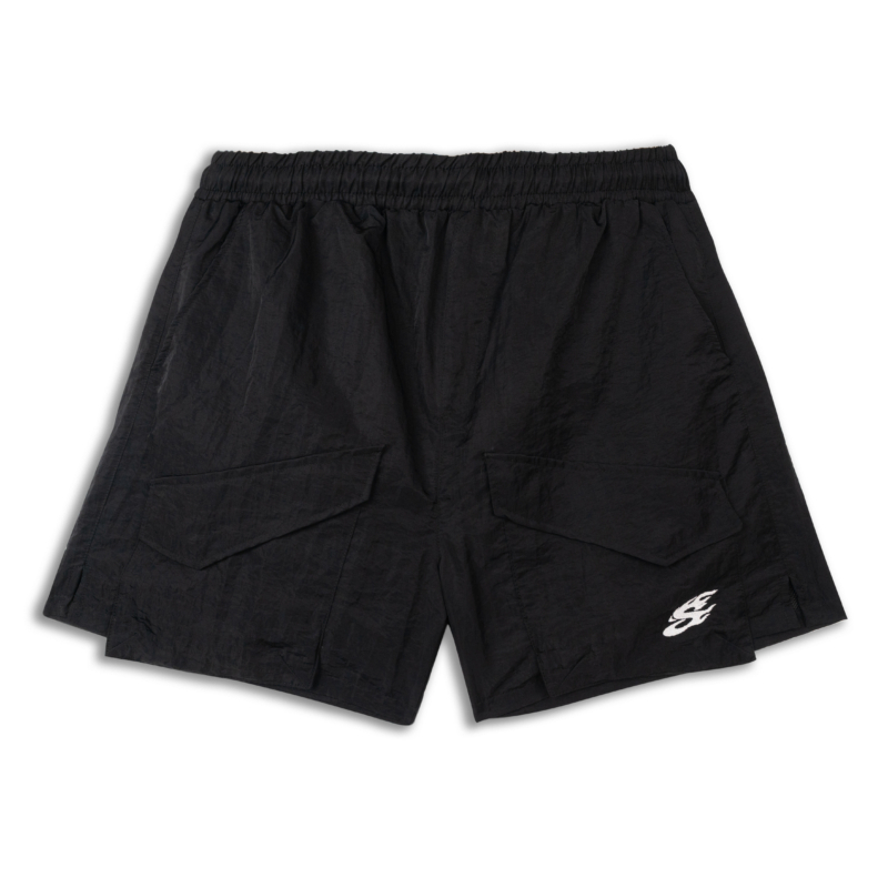 POCKET NYLON SHORT IN BLACK