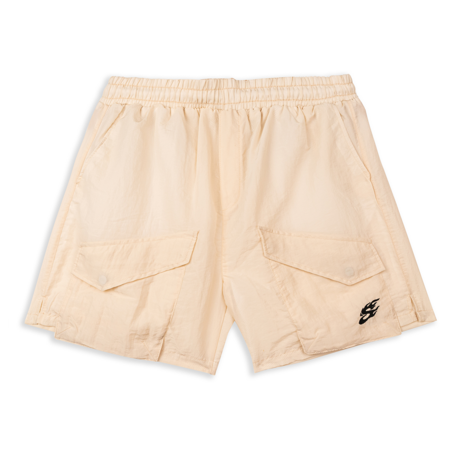 POCKET NYLON SHORT IN BEIGE