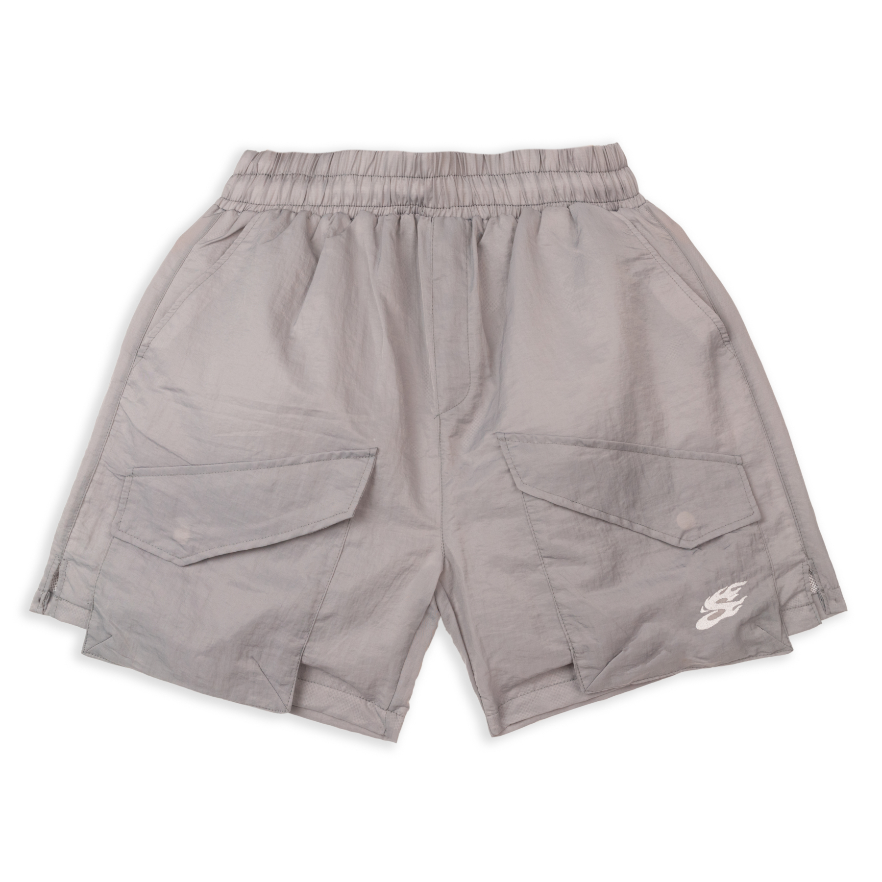 POCKET NYLON SHORT IN GREY