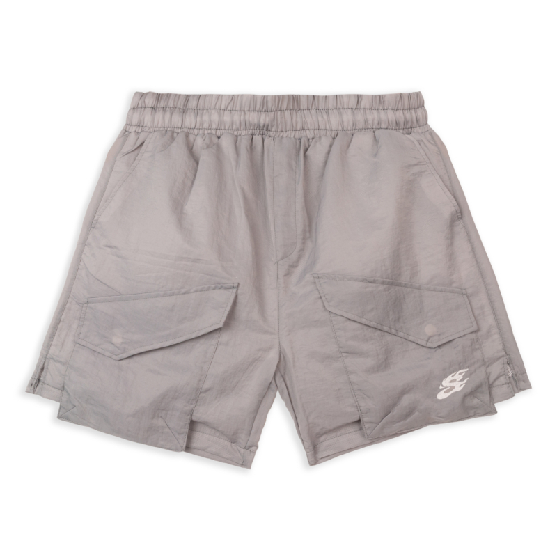 POCKET NYLON SHORT IN GREY