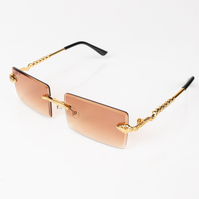 SNAKE SUNGLASSES IN BROWN