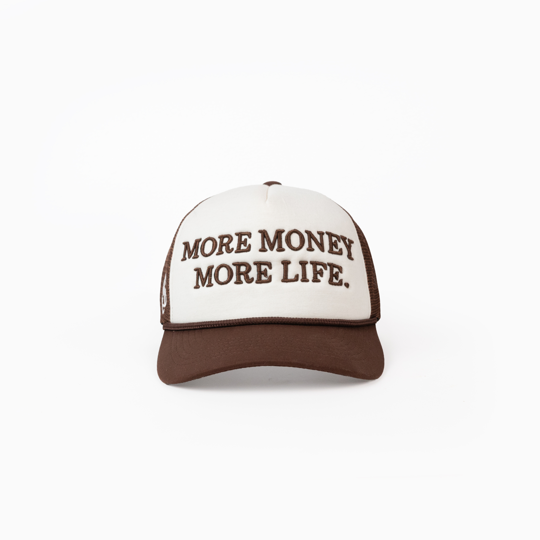 MORE MONEY TRUCKER HAT IN BROWN