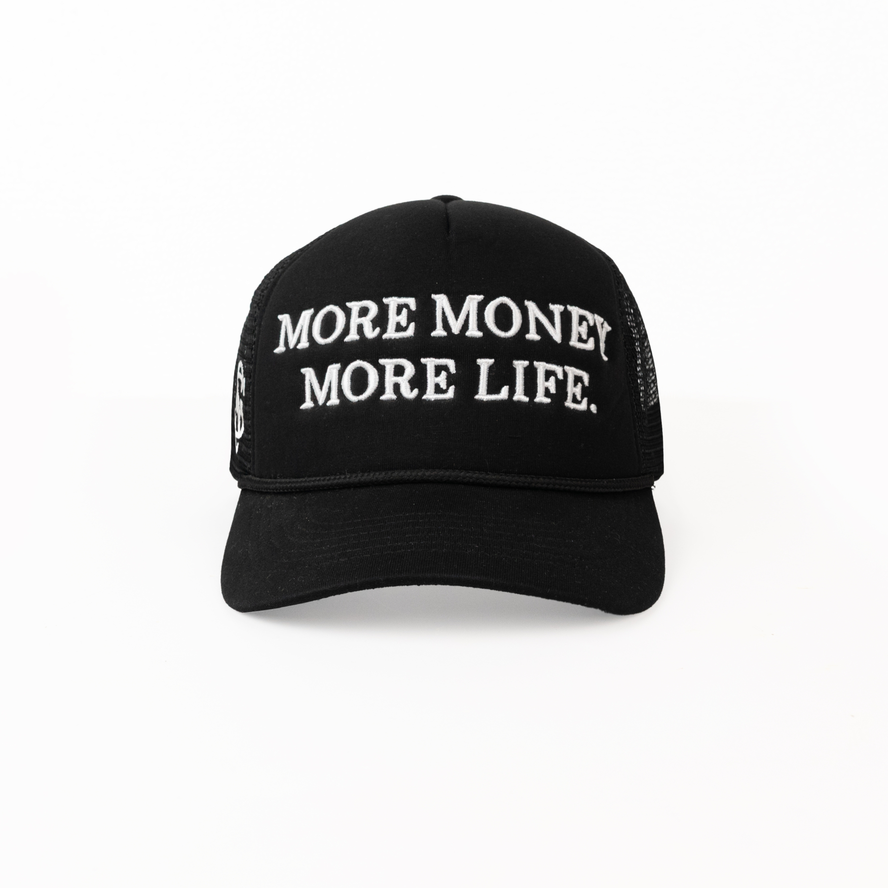 MORE MONEY TRUCKER HAT IN BLACK