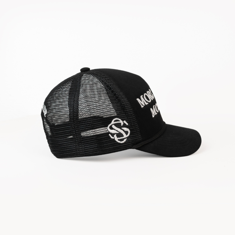 MORE MONEY TRUCKER HAT IN BLACK