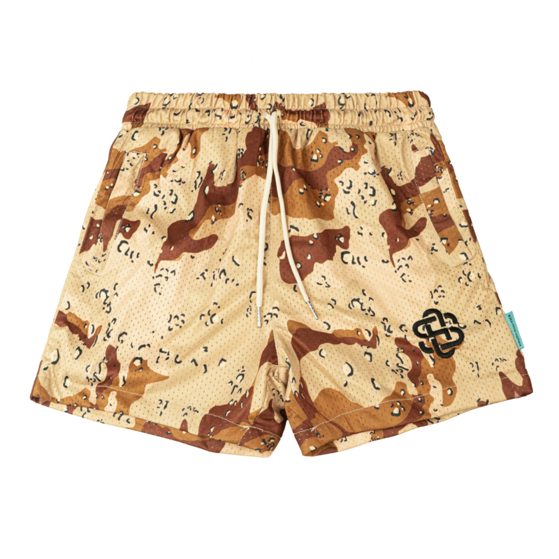 CAMO MESH SHORT IN BEIGE